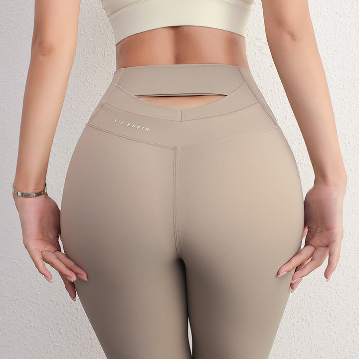 Dame Højtsiddende Slim-Fit Leggings med trendy Cut-Out og åndbart stof Stilla