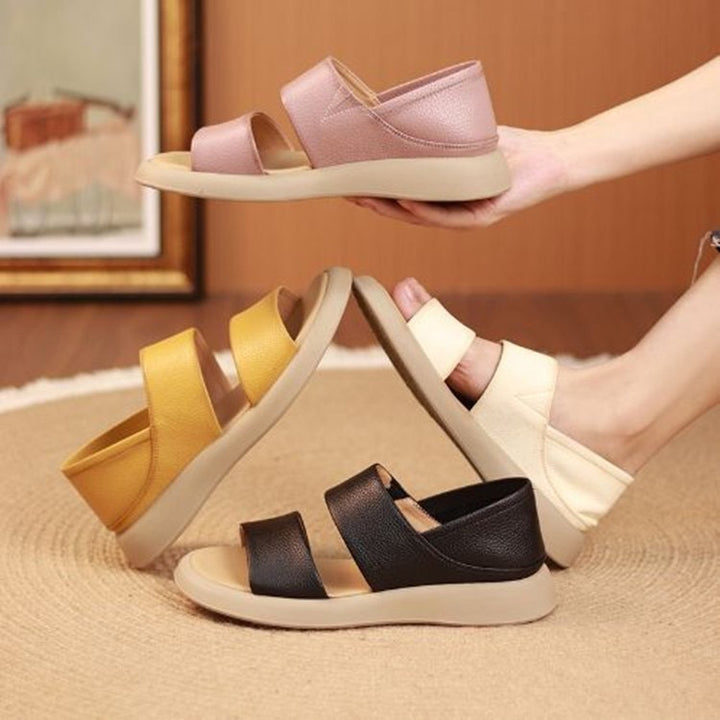 Dame komfortable sandaler med justerbar velcro og ergonomisk fodseng Stilla