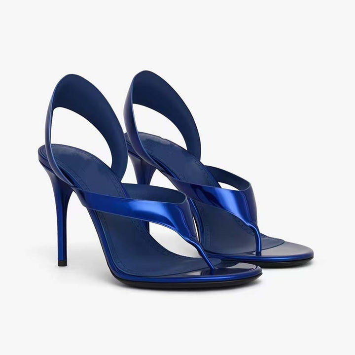 Femme Højglans Riemchen-Hælsandaler med elegant Ankel-design Stilla