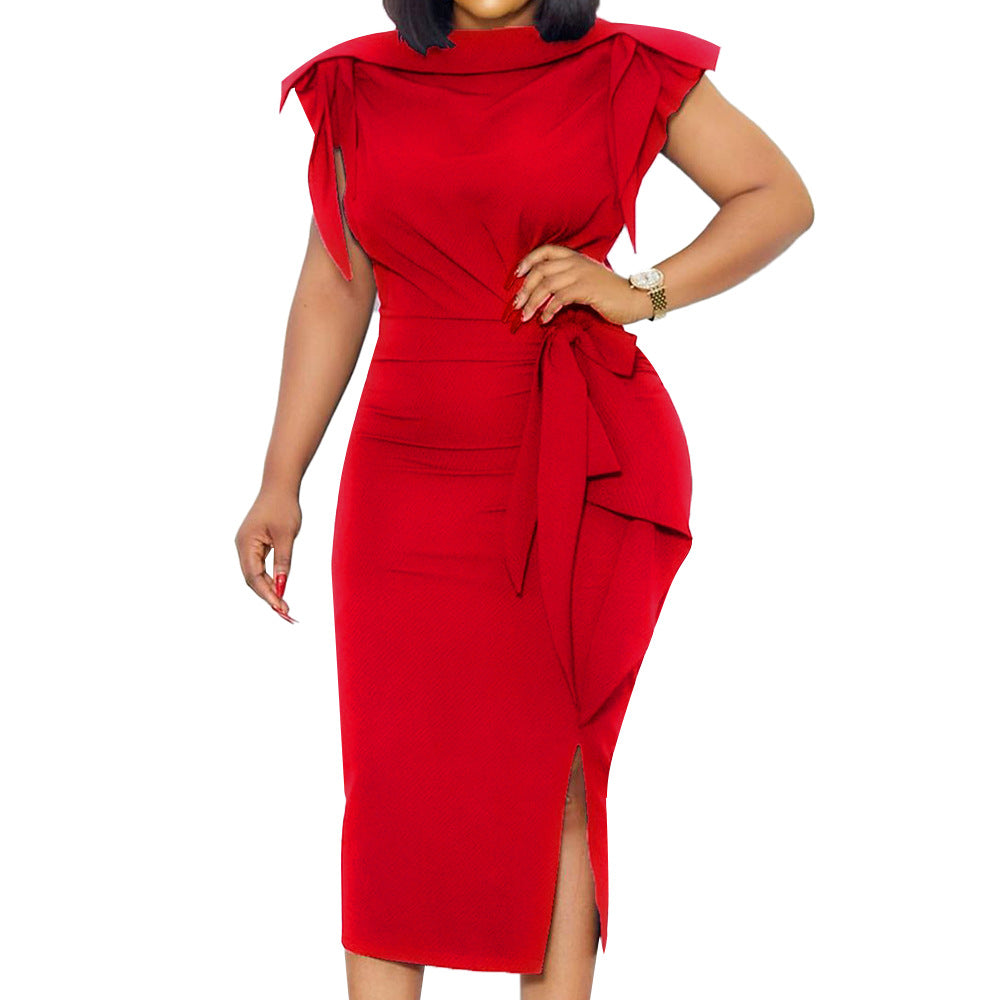 Dame Etuikjole i moderne Off-Shoulder design med figurformende snit og elegant drapering Stilla