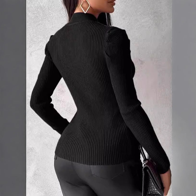 Dame sweater med hjerte-design og glitrende applikationer Stilla