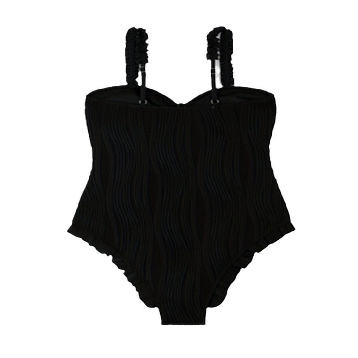 Damer Elegant badeshorts med voluminøst ruffles design Skovae