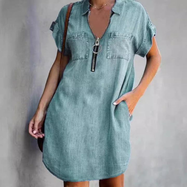 Dame Denim Kjole Stilla