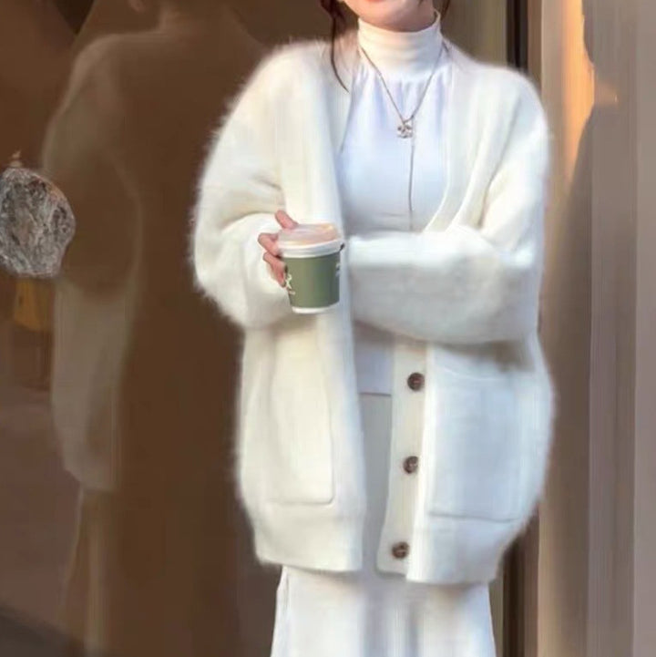 Dame blød cardigan med knapper Stilla