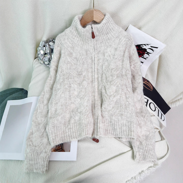 Kvinders cardigan med struktureret kabeldesign Stilla