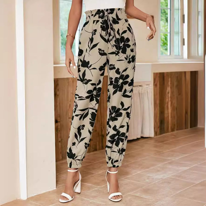 Kvinders trendy blomsterprint bukser Stilla