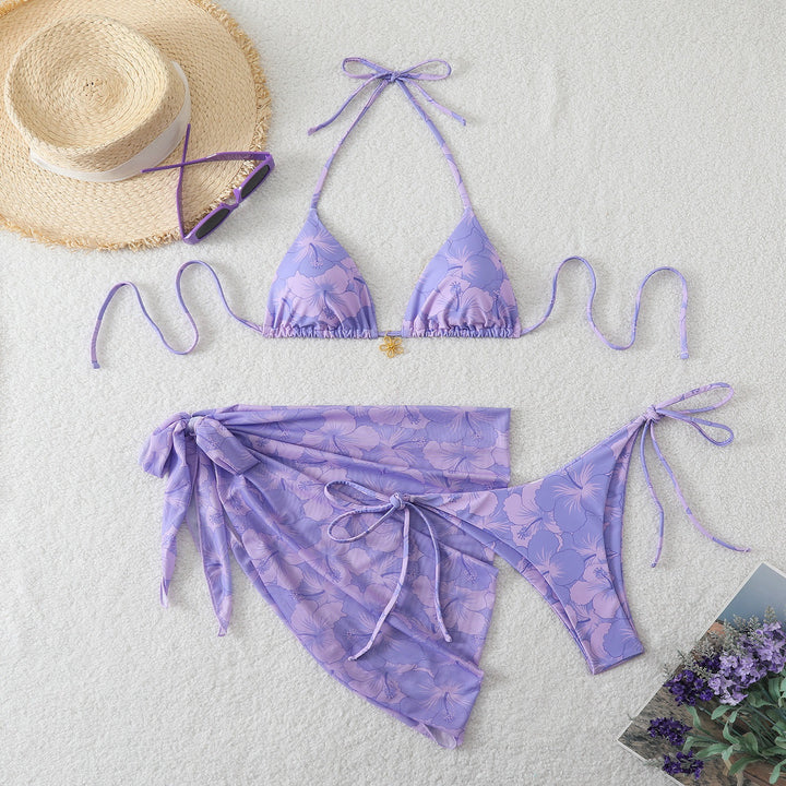 Dame blomsterprint bikini sæt Skovae