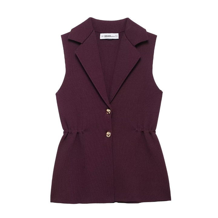 Dame Moderne Vest med taljeret Silhuet og elegante Knapdetaljer Stilla