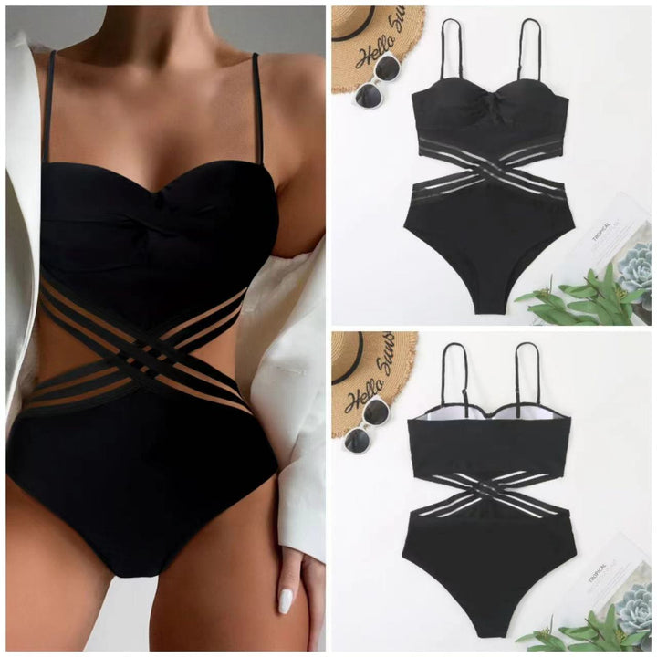 Dame High-Waisted Crisscross Bikini Sæt Stilla