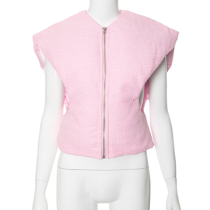Femme Modern Zip-Up Cocoon Bluse Stilla