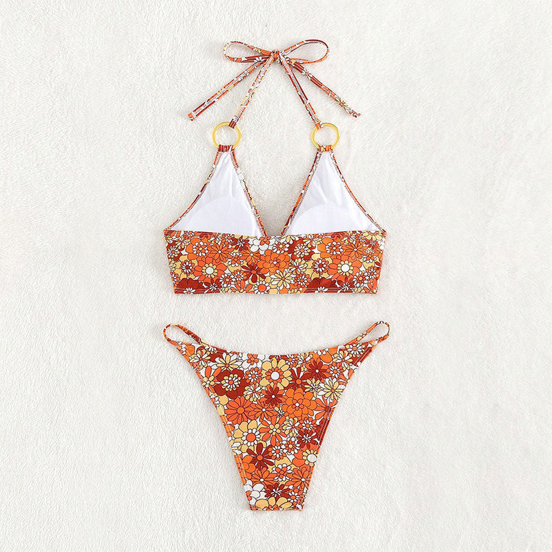 Dame Triangel-Bikini med smykkedetaljer og justerbare stropper Skovae