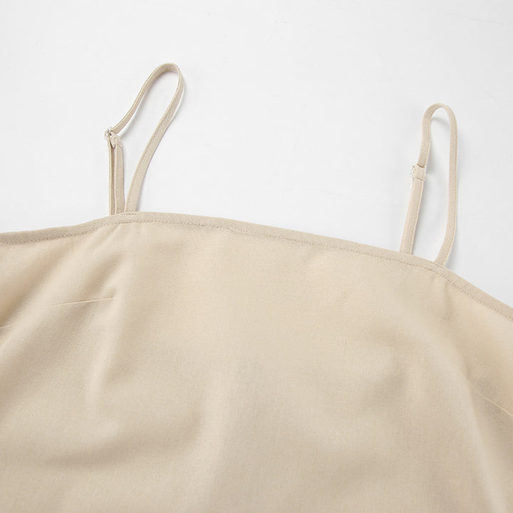 Dame Maxikjole med smalle stropper og elegant drapering Stilla