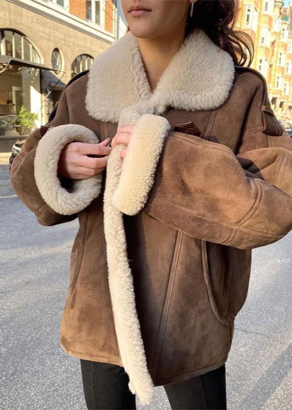Stilla | Aviator-lammeskindjakke