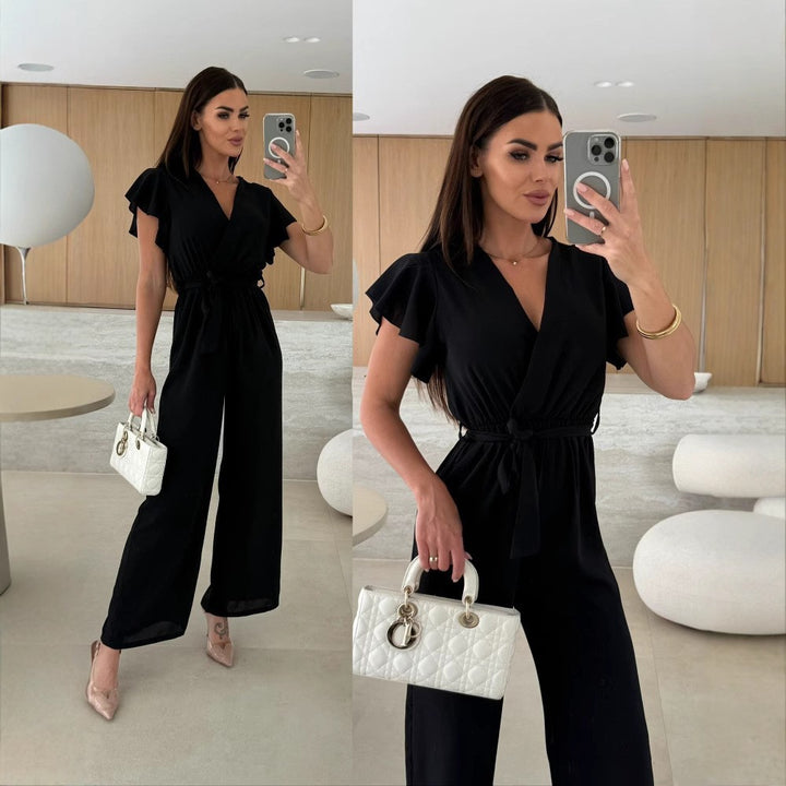Dame Flydende Flæseærme Jumpsuit Stilla