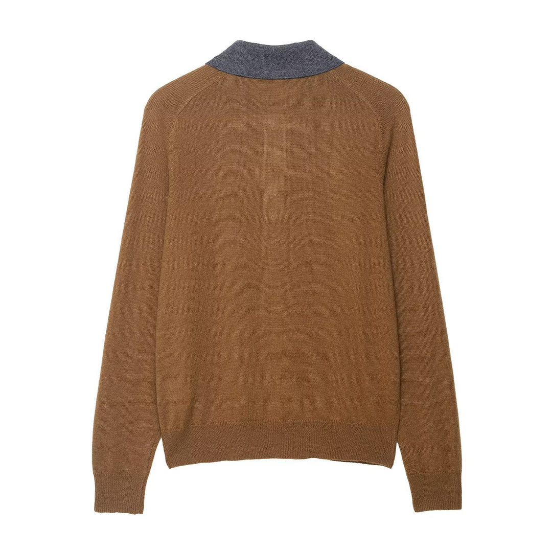 Damer elegant polo shirt med ternet mønster og knapdetaljer Stilla