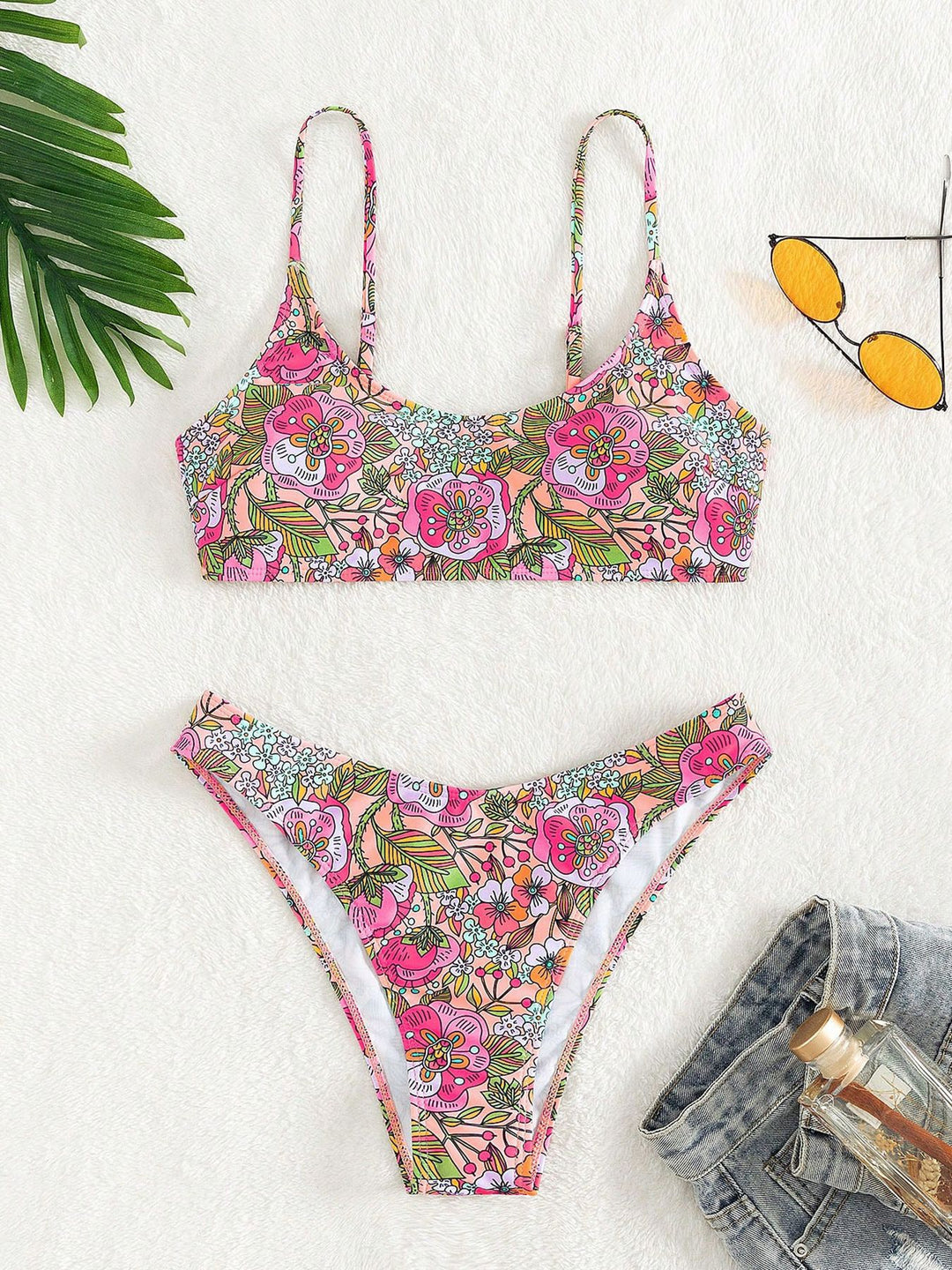 Dame blomsterprint bikini-sæt Skovae