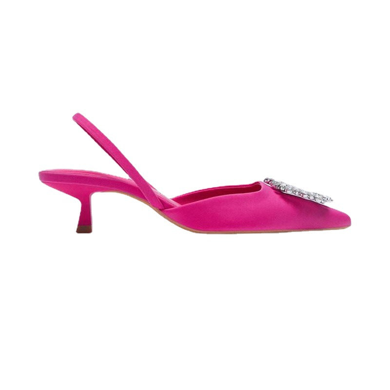 Damer Slingback Ballerinas med funklende strass-applikationer Stilla