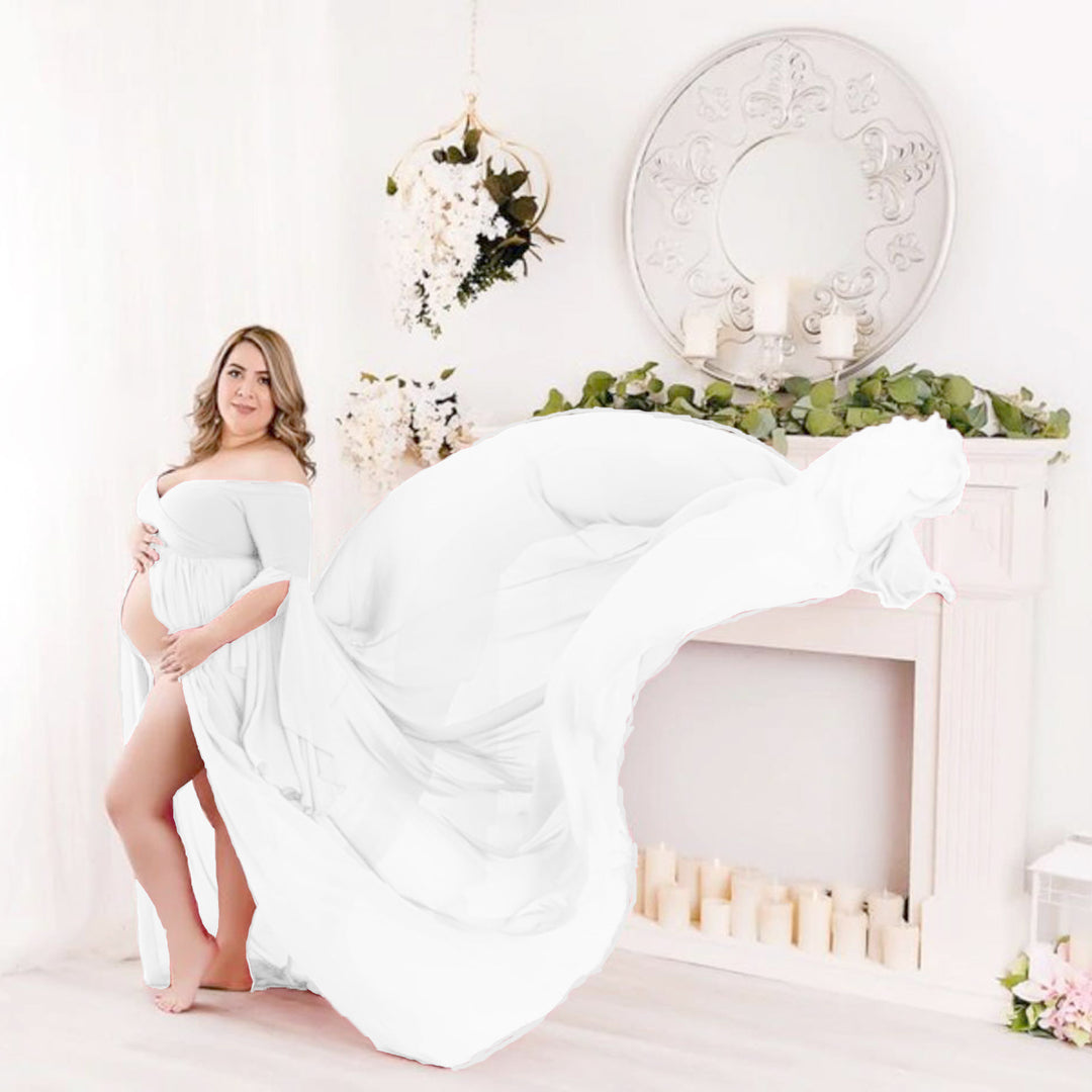 Dame Æterisk Off-Shoulder Graviditetskjole Stilla