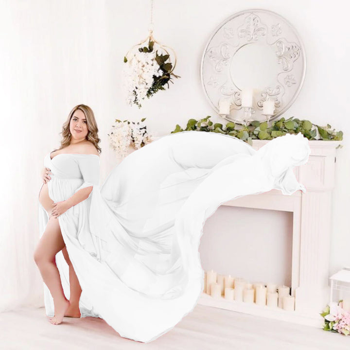 Dame Æterisk Off-Shoulder Graviditetskjole Stilla