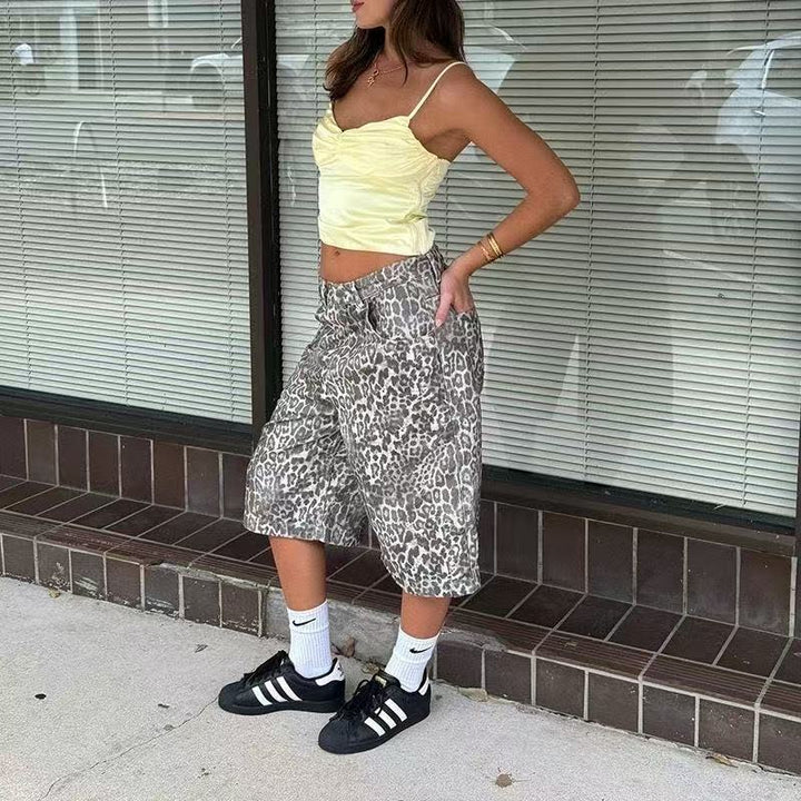 Kvinder alsidige højtrådet cargo shorts Stilla
