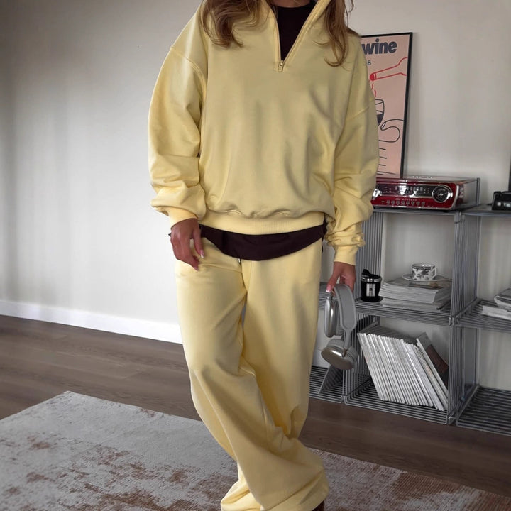 Kvinder casual fleece top og komfortable joggingbukser sæt Skovae