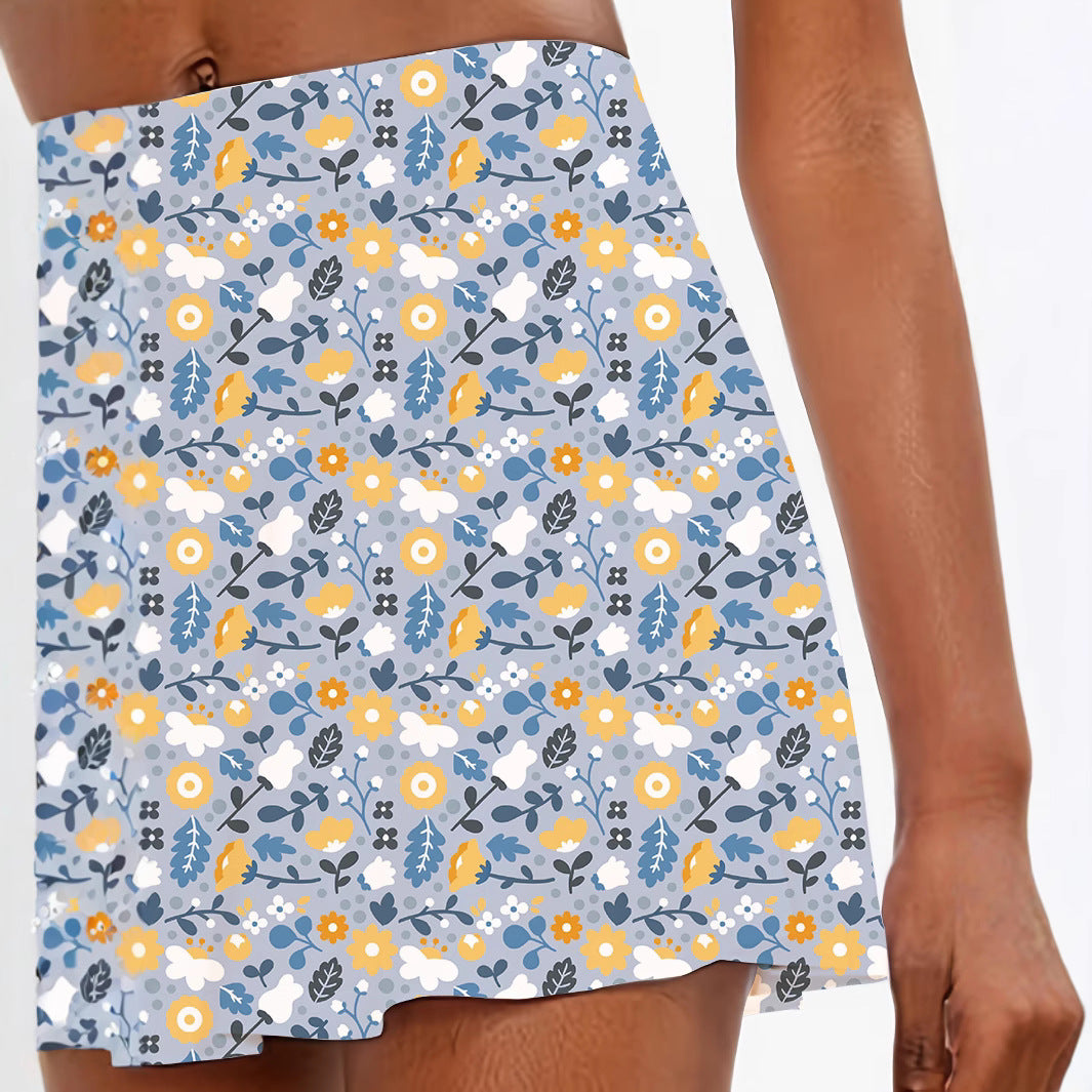 Femme Blomsterprint Nederdel Stilla