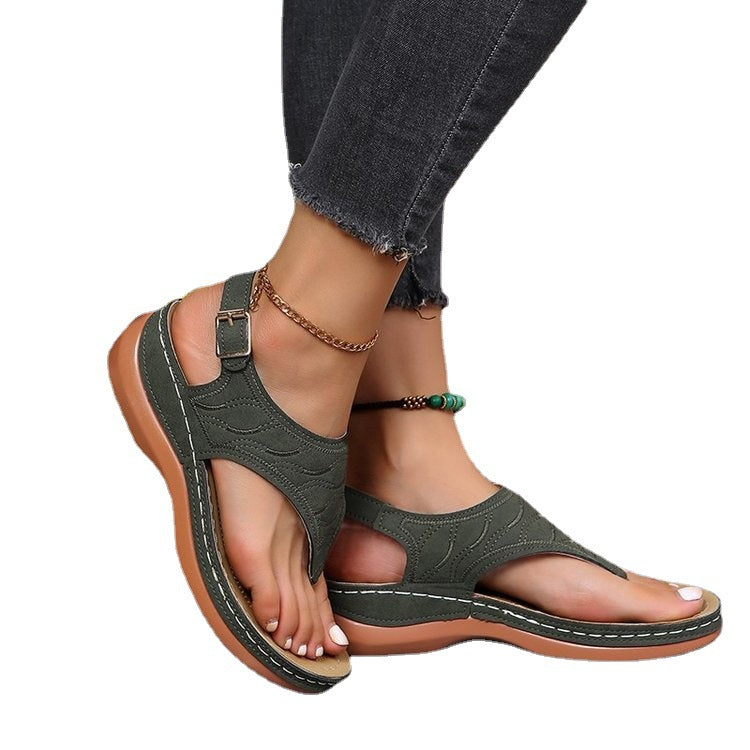 Dame Komfortable Tådelere Sandaler med justerbar Rem og polstret Sål Stilla