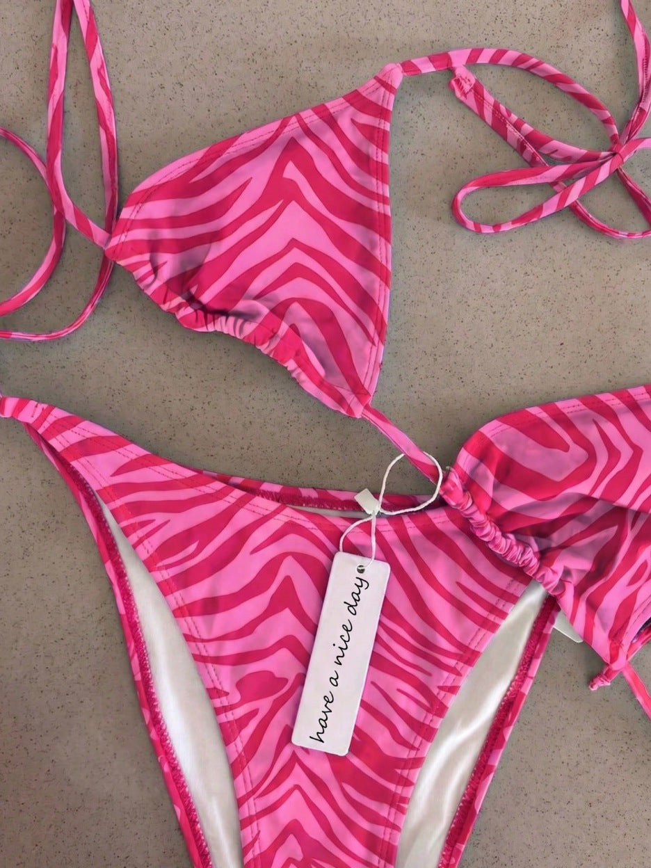 Dame Triangel-Bikini med klassisk prikmønster Skovae