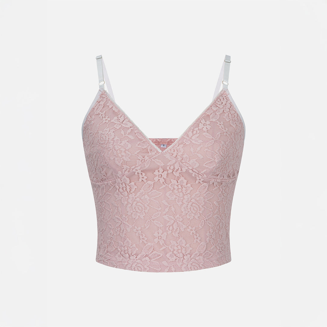 Dame blonde Cami-top med justerbare stropper og V-hals Stilla