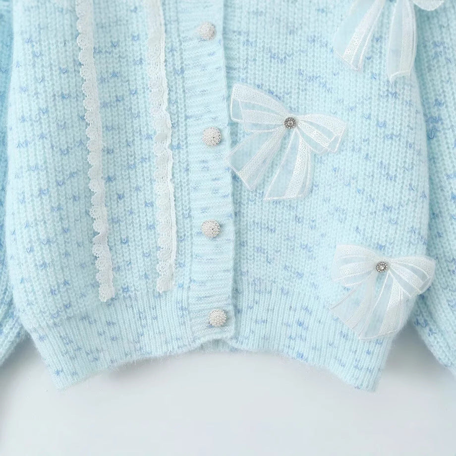 Kvinderne Cozy Cardigan med Delikate Sløjfedetaljer Stilla