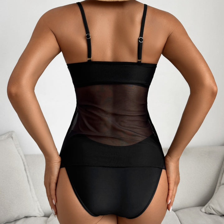 Dame Sporty Tankini-sæt med trendy print Skovae