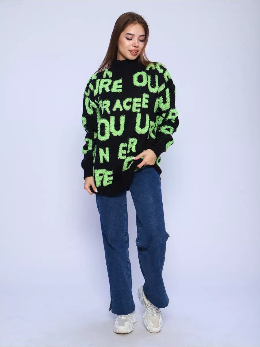 Dames stilfulde statementsweater med høj krave og oversize pasform Stilla