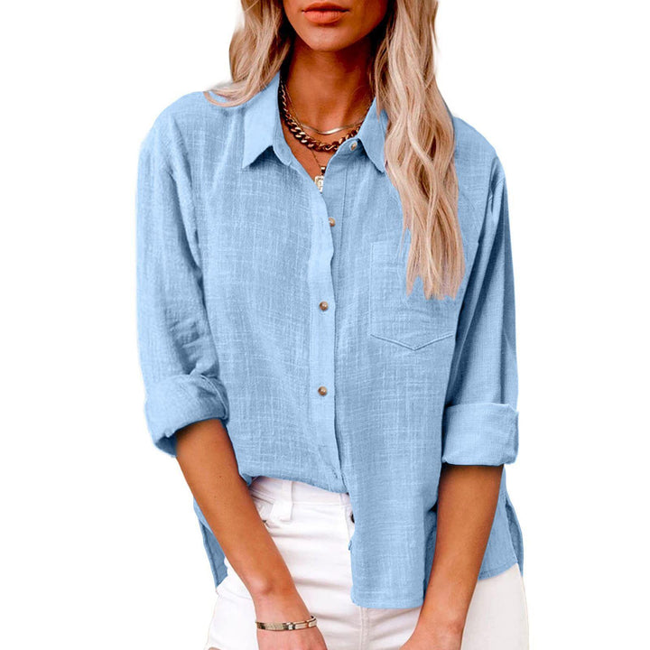 Dame afslappet linned bluse Stilla