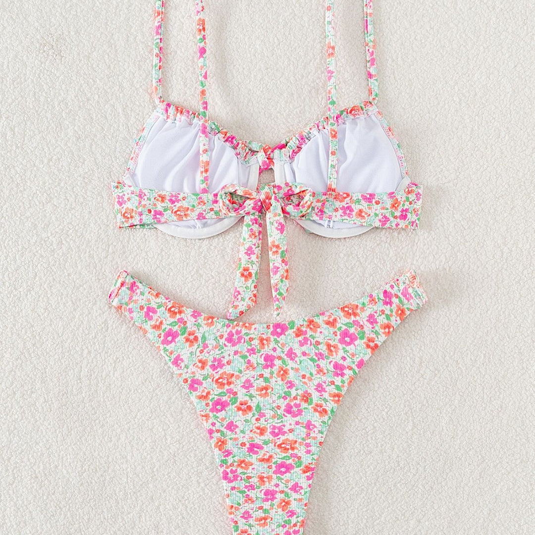 Dame blomster mønster bikini sæt Skovae