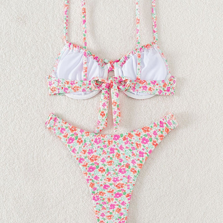 Dame blomster mønster bikini sæt Skovae
