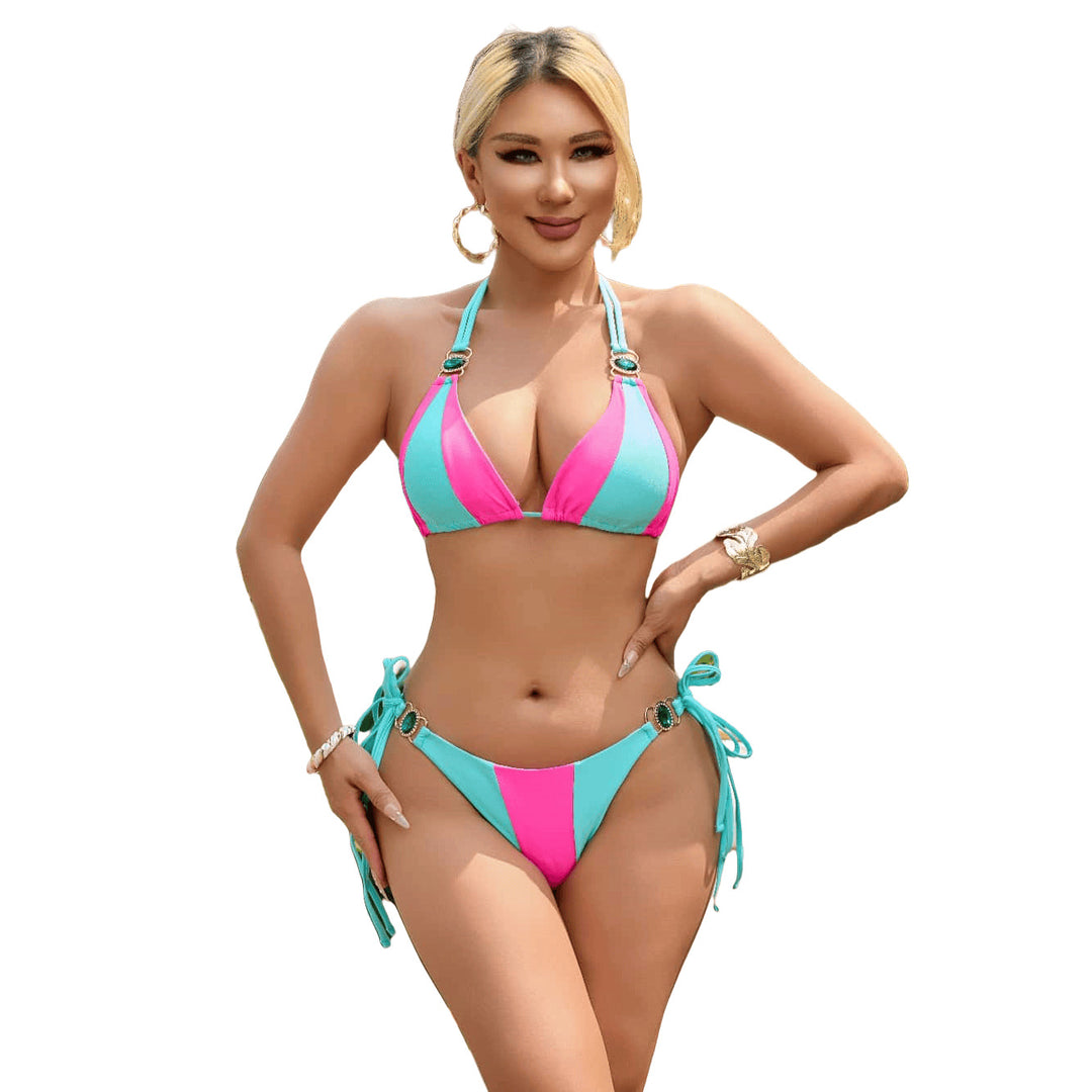 Dame Stilfuld Cut-Out Trekant Bikini Sæt Stilla