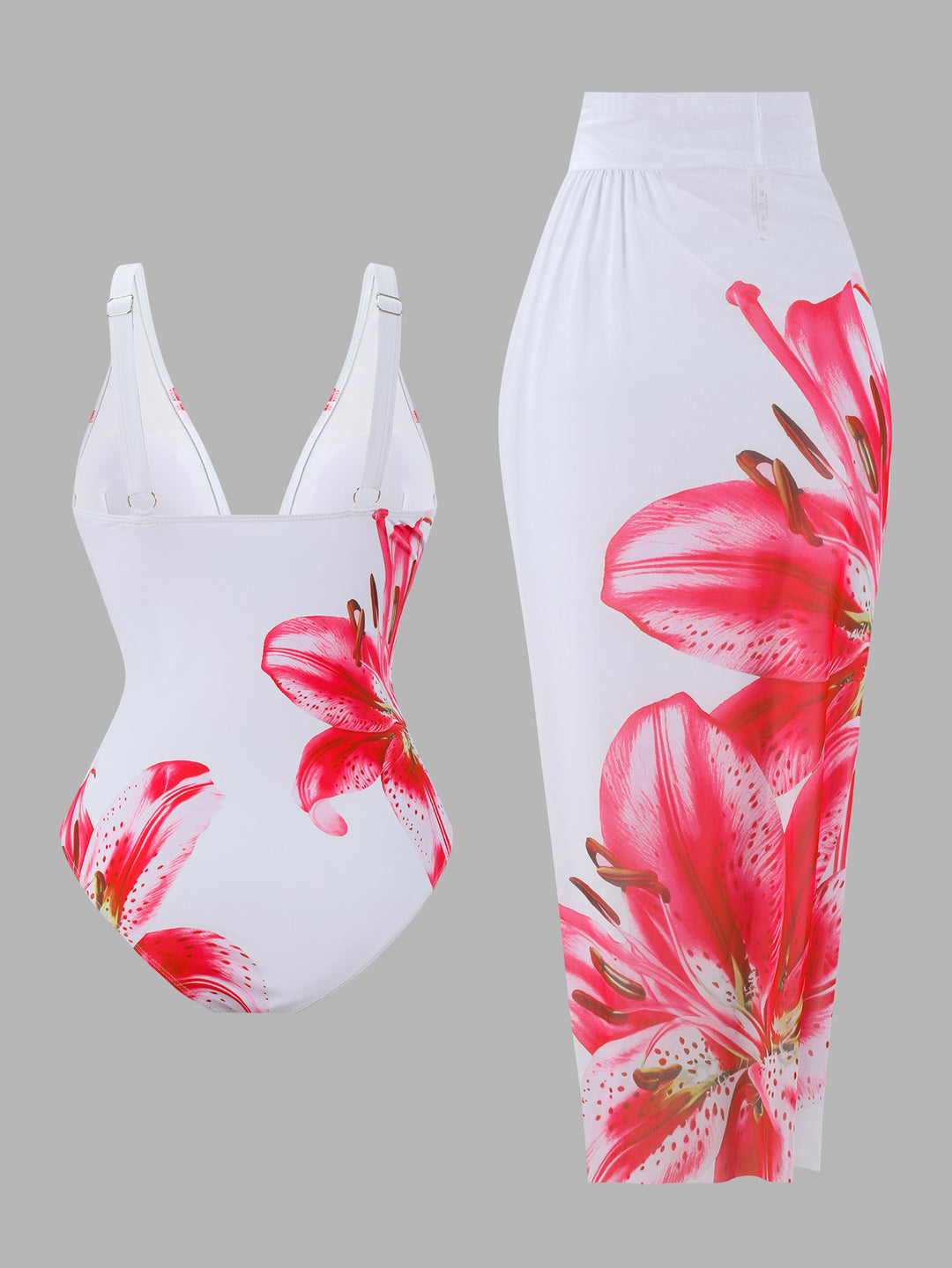 Dame Badebukser-Sæt med elegant blomsterprint Skovae