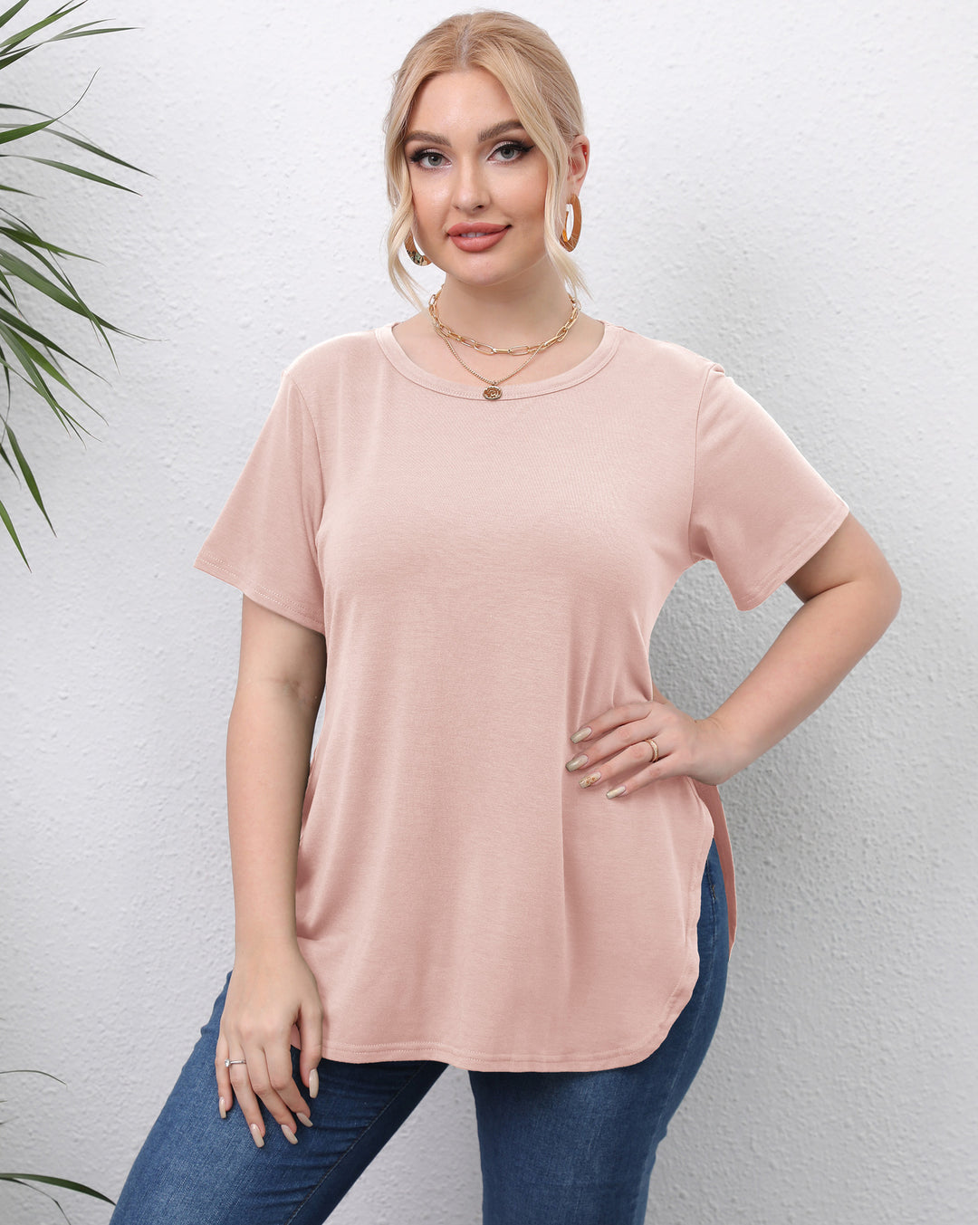Damer afslappet T-shirt med sidelommer Skovae