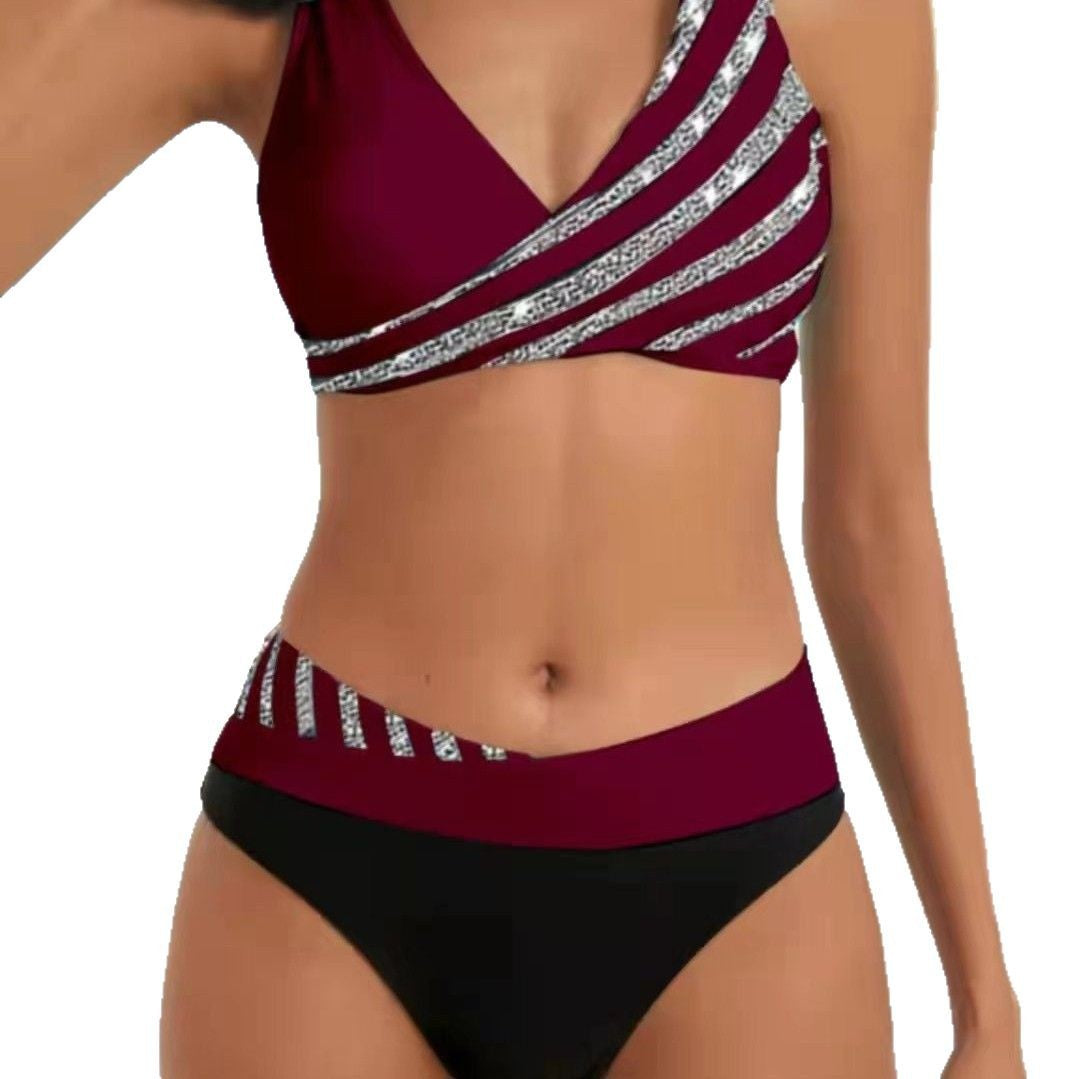 Dame Sporty bikini med moderne indpakningsoberdel Skovae