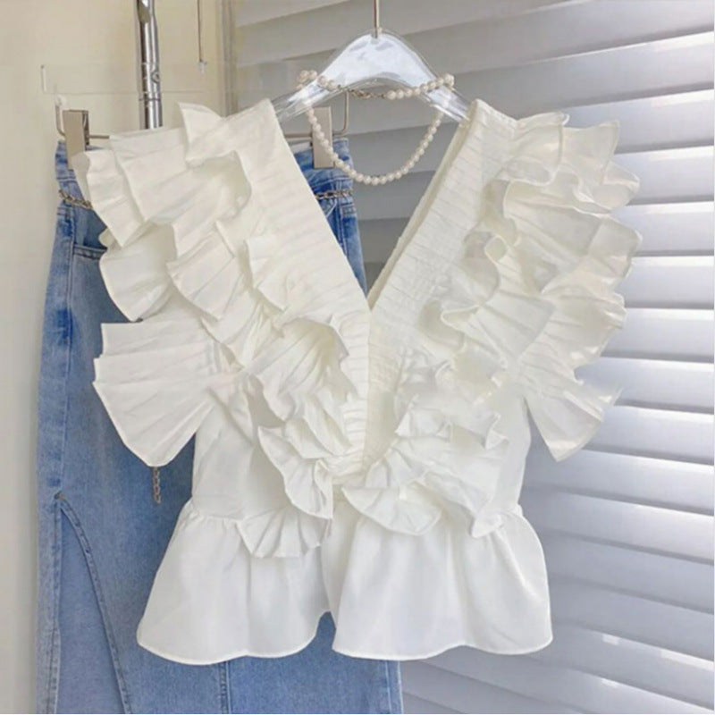 Stilla | Flæse Top Hvid