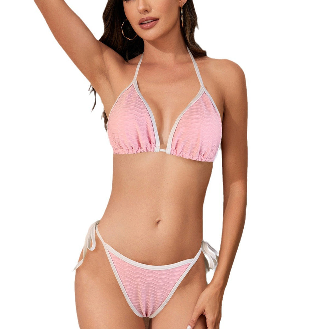 Dame Triangel-Bikini-Sæt med justerbare stropper og legende design Stilla