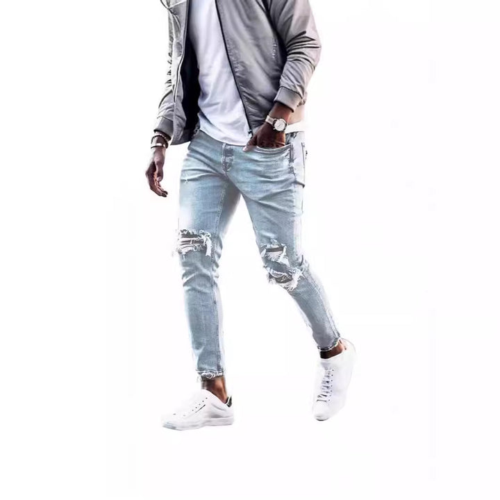 Herren Destroyed Jeans med moderne Distressed-effekter Skovae
