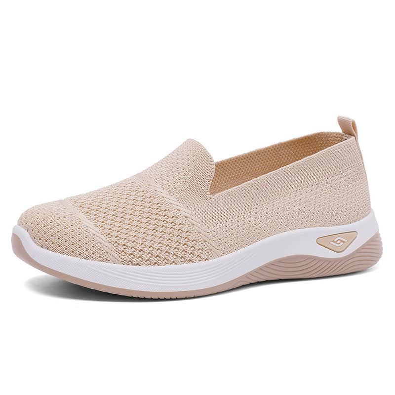 Dame Komfortable Slip-On Sneakers med åndbar strikkeflade og skridsikker sål Stilla