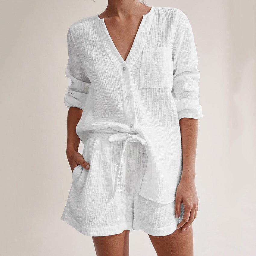 Dame Cozy Button-Up Loungewear Set Stilla