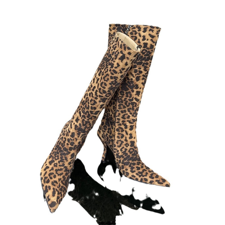 Dame Overknee Støvler med elegant Leo-design og moderne Stiletto-hæl Stilla