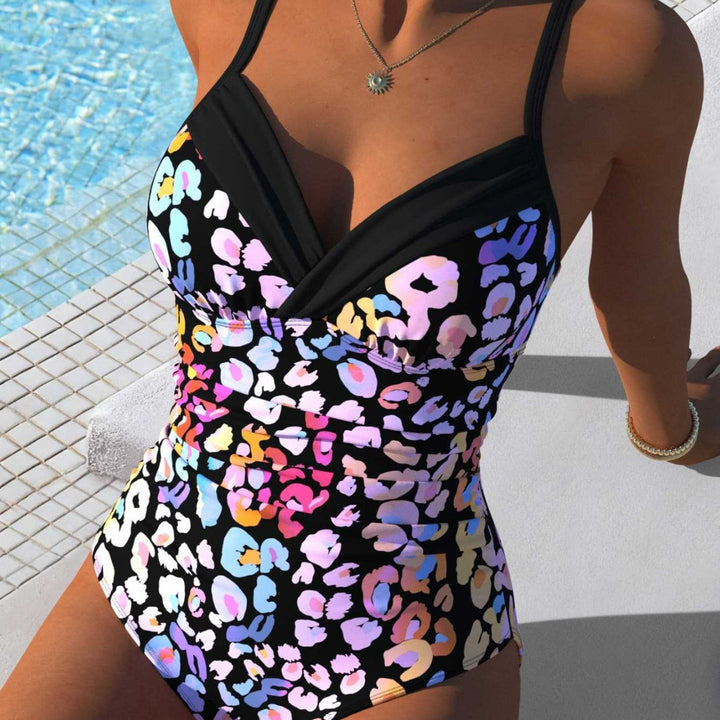 Dame Sportslig One-Piece med stilfuldt Leopardmønster Skovae