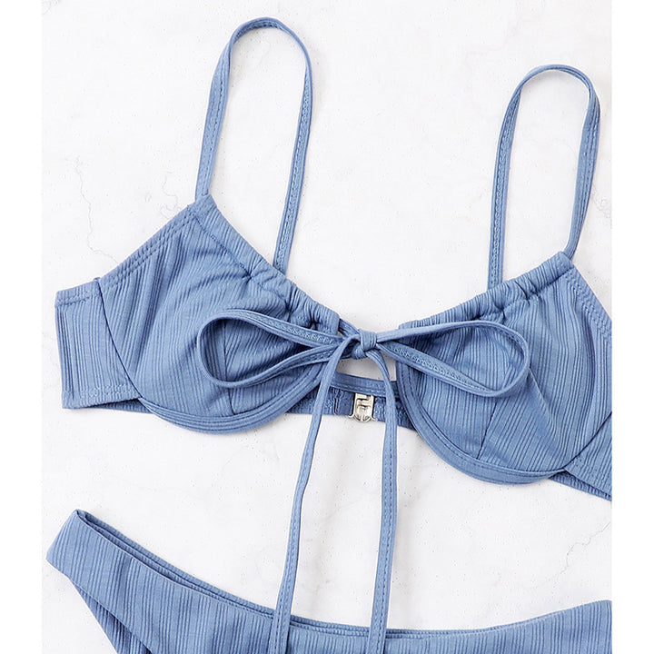 Dame bikinisæt med justerbare stropper og elegant ribbedesign Stilla
