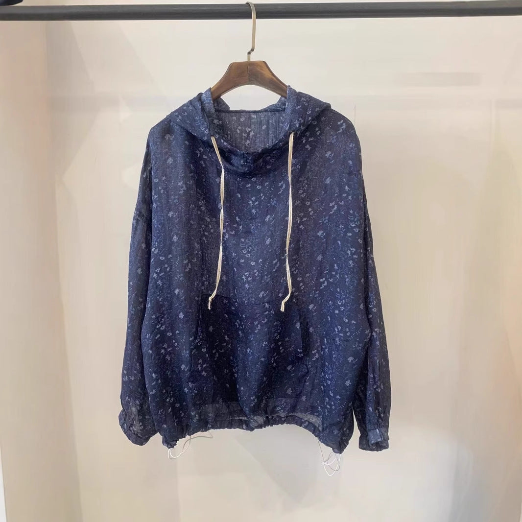Dame Hættetrøje Blomstret Print Pullover Stilla