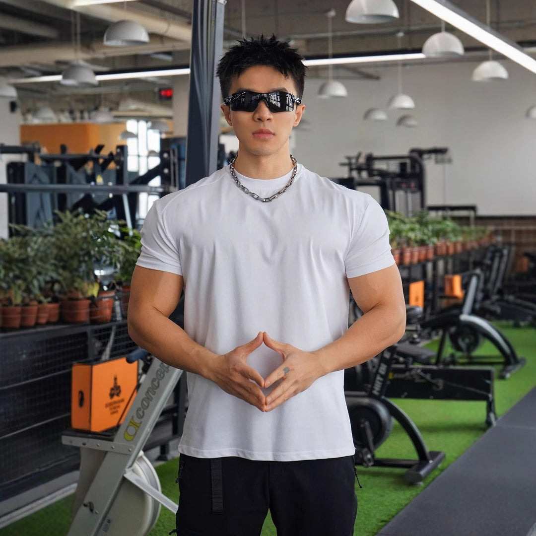 Herrer Åndbart fitnessoverdel med moderne snit og elastisk materiale Stilla