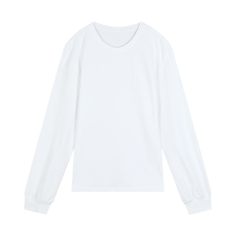 Dame langærmet basis T-shirt i blødt og åndbart bomuld med rund halsudskæring Stilla
